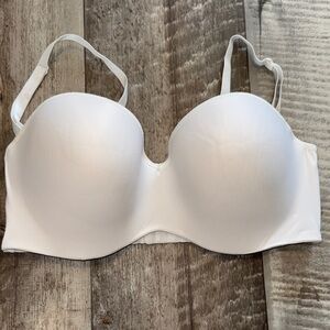 Lilyette Classic White Strapped/Strapless Bra-size 36DD